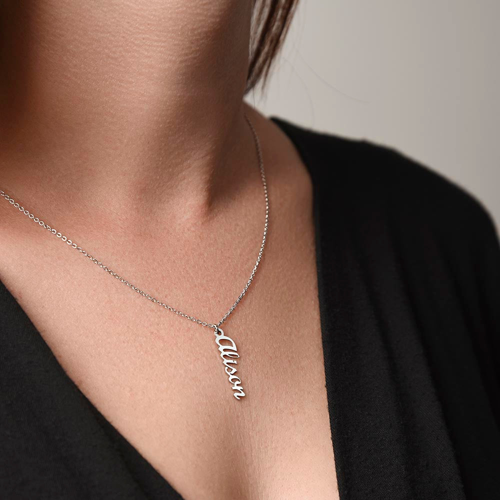Multi Name Vertical Necklace