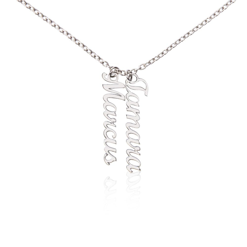 Multi Name Vertical Necklace
