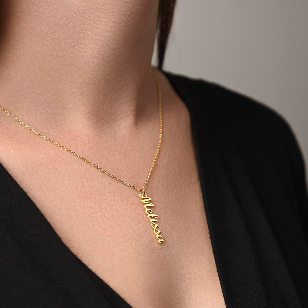 Multi Name Vertical Necklace