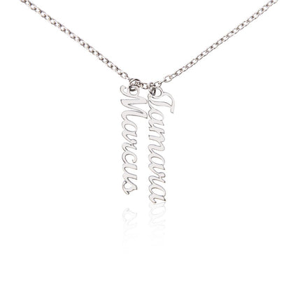 Multi Name Vertical Necklace
