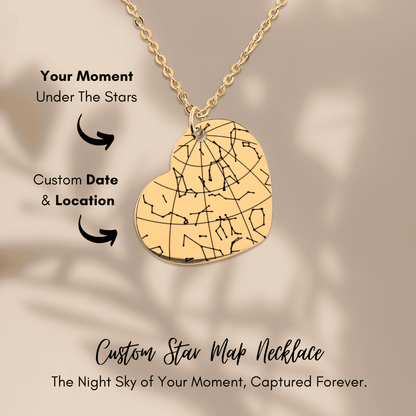 Star Map Heart Necklace